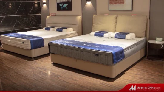 中国卸売ホームホテルの寝室の家具自然ラテックス低反発ロール圧縮ポケットスプリングボックス最高のハイブリッドマットレス